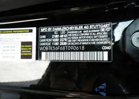 2008 Mercedes-Benz Clk350 z USA, uszkodzony, nr VIN WDBTK56F68T090618